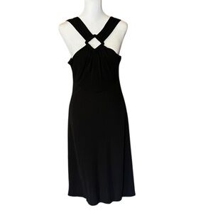 Nine West Black Sleeveless Open Back Dress Size 8